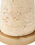 Perkins - Travertine Table Lamp - Brown
