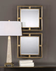 Allick - Square Mirrors Set of 2 - Gold