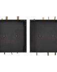 Crosshatch - Metal Wall Decor (Set of 2) - Dark Brown