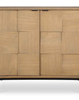 Lorenzo - Geometric 2 Door Cabinet - Light Brown