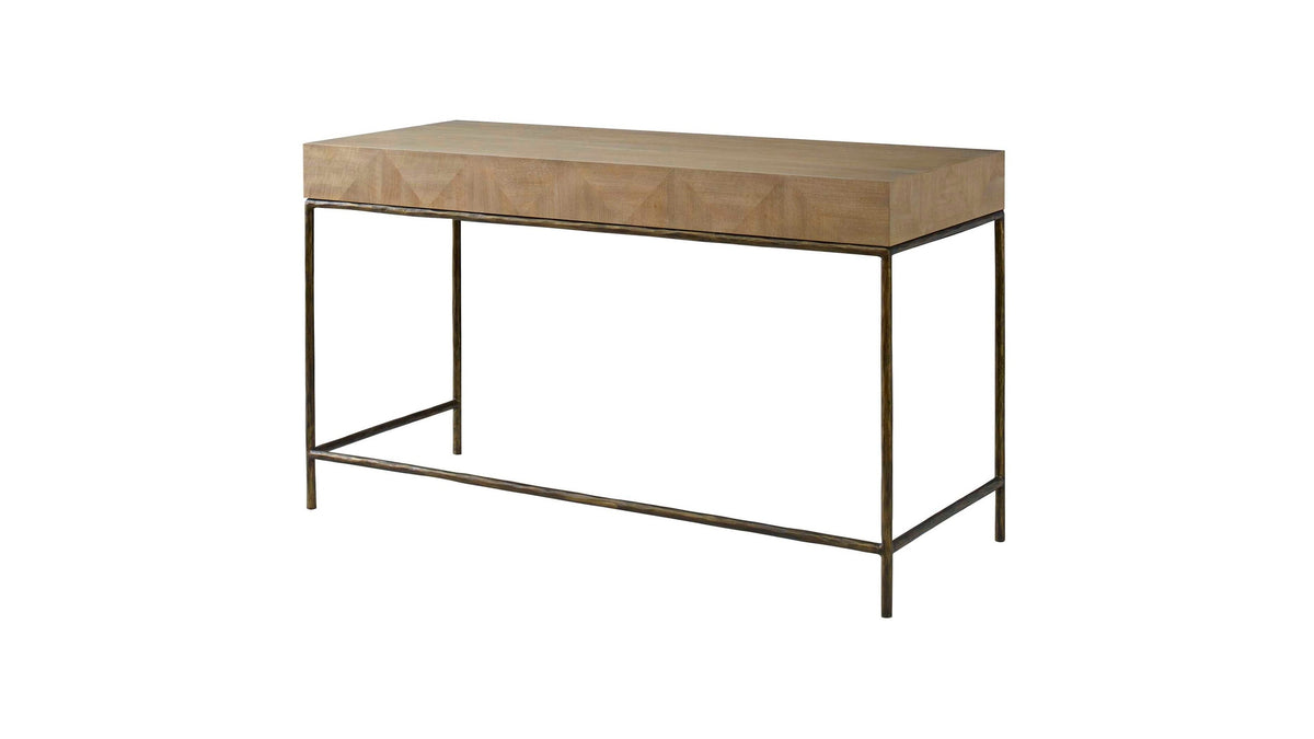 Aristotle - Natural Wood Modern Desk