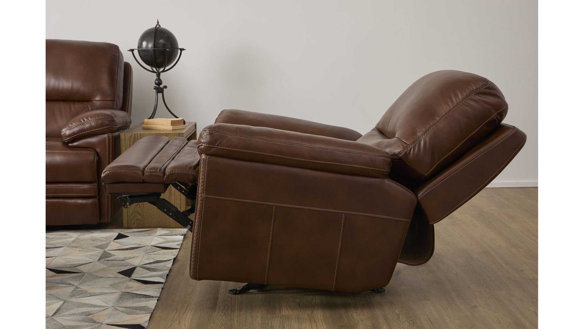 David - Power Gliding Recliner With Power Headrest & Lumbar - Pecan