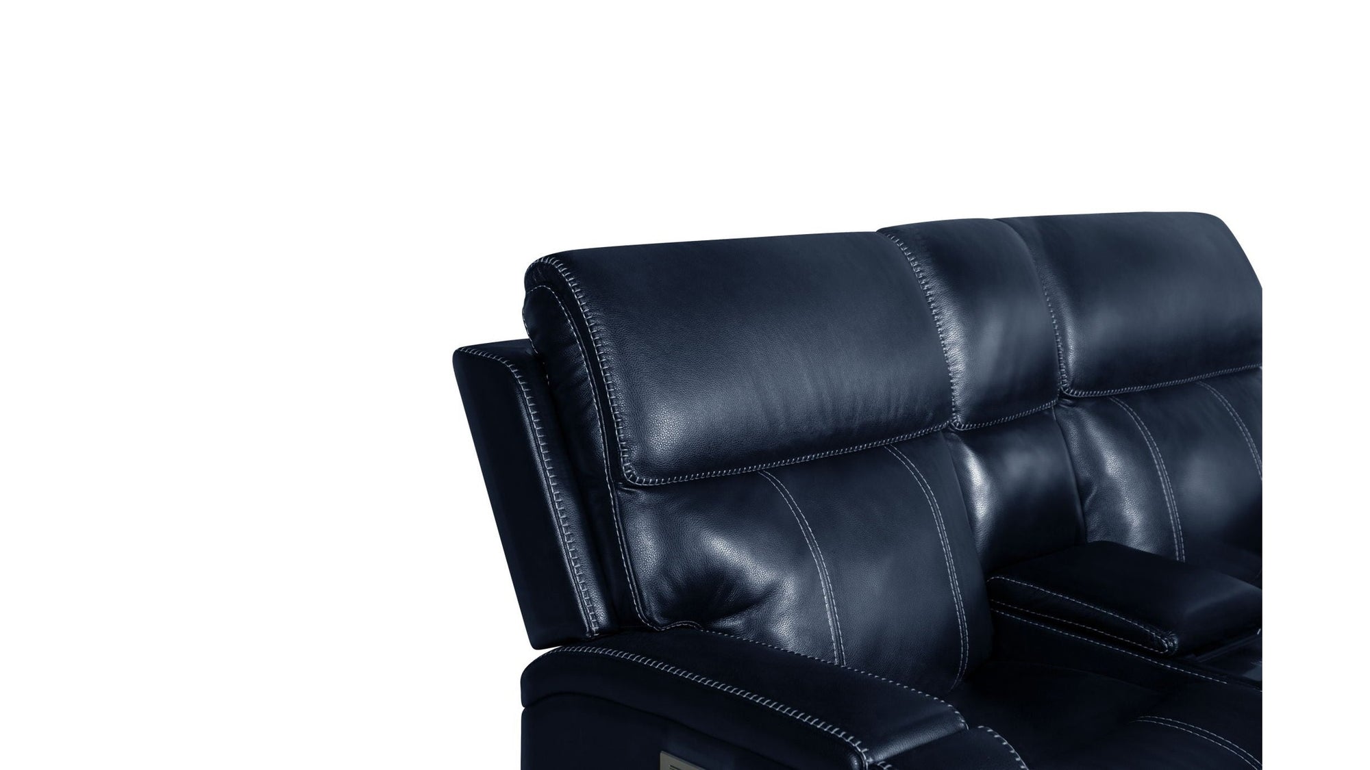 Glenwood - Power Console Loveseat-Recliner With Power And Power Headrest And Lumbar Layflat