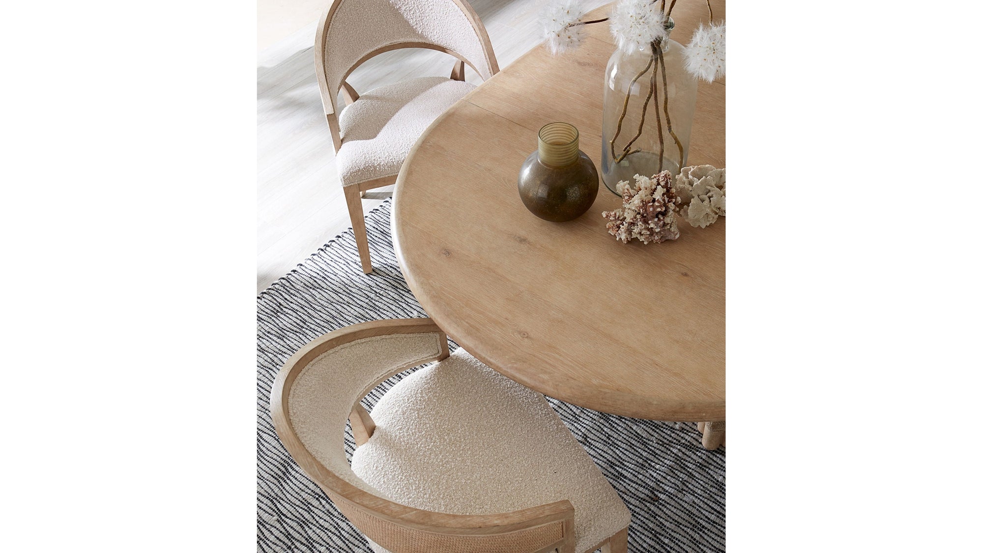 Retreat - Pole Rattan Round Dining Table With 1-20in Leaf