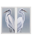 Herald In Mist Framed Print Set of 2 - Blue / White