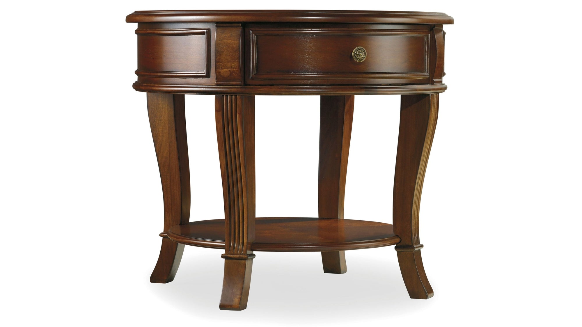 Brookhaven - Round Lamp Table - Dark Brown
