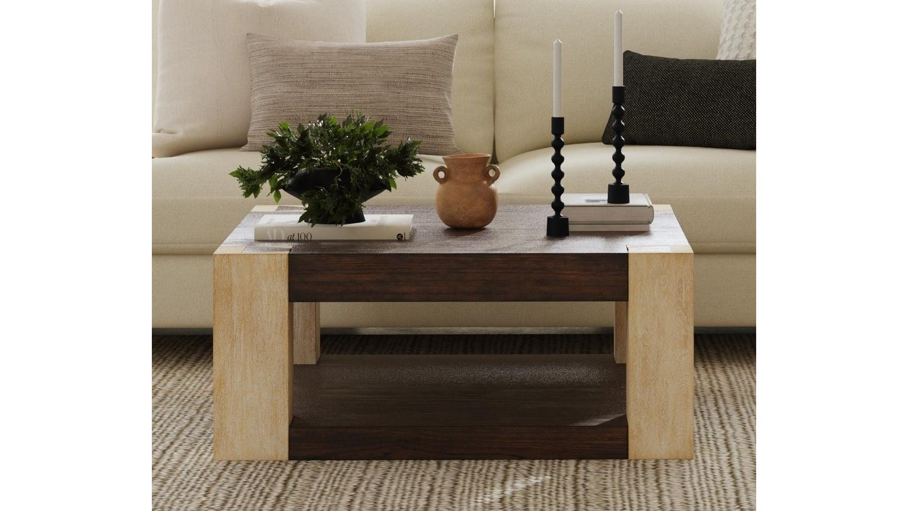 Harmony - Cocktail Table - Carbon Mindi / Blonde Acacia