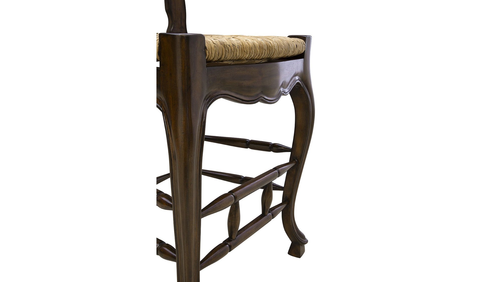 24" Ladderback Counter Stool - Dark Brown