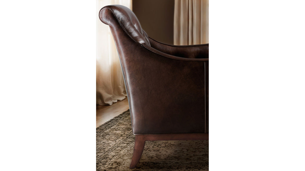 CC - Belvedere Tufted Lounge Chair - Dark Brown