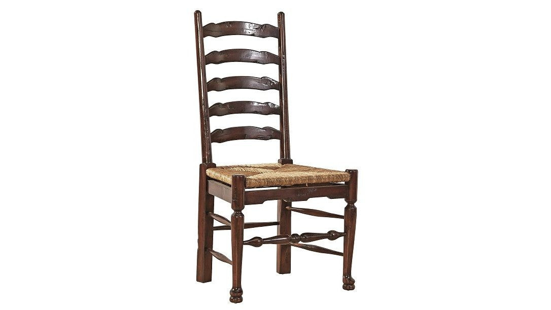 English Country - Ladderback Side Chair Set of 2 - Dark Brown