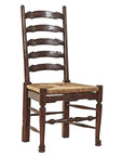 English Country - Ladderback Side Chair Set of 2 - Dark Brown