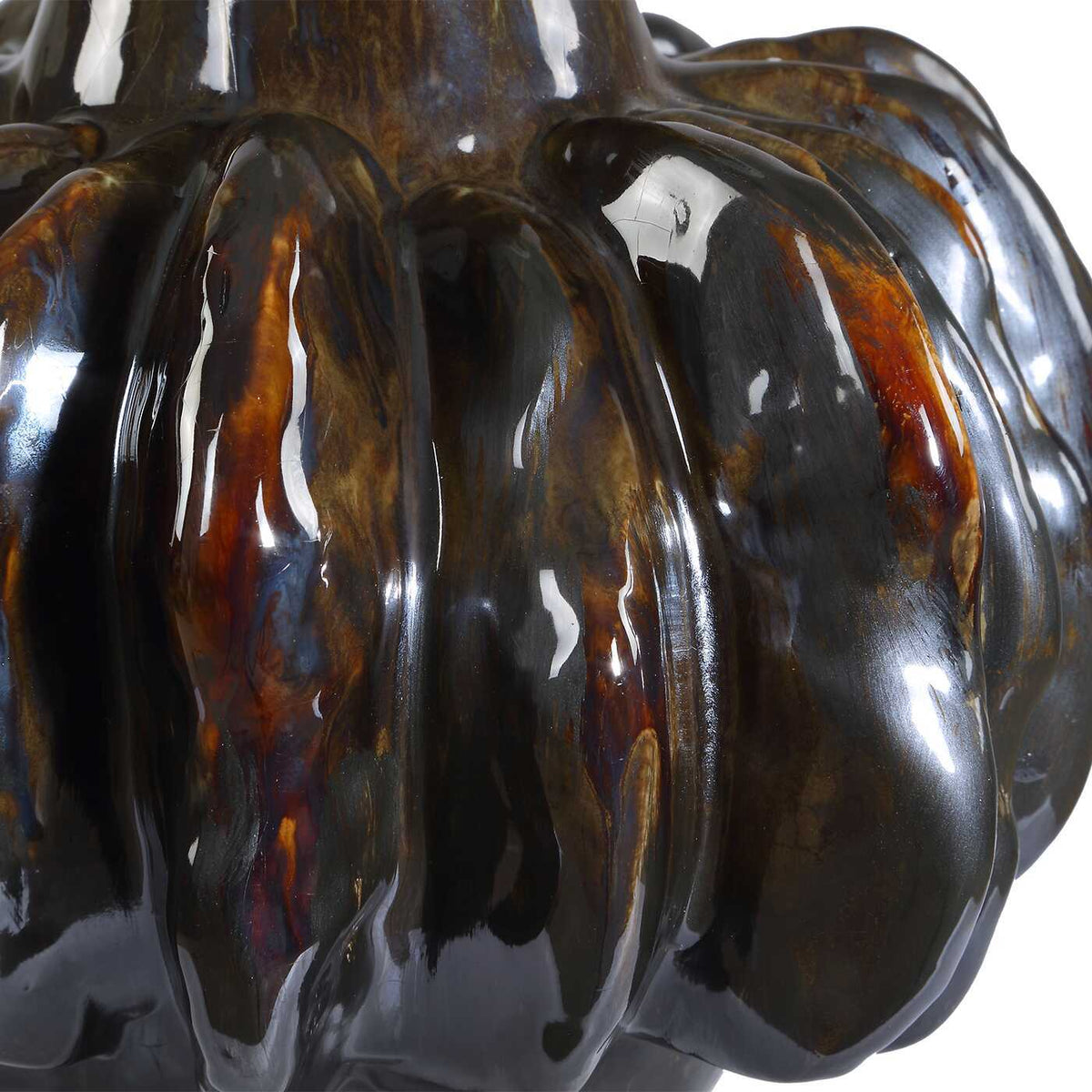Umbrian - Gourd Vases (Set of 2) - White &amp; Brown