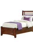 Bonanza - Pebble Gray Upholstered Bed With Storage Footboard
