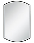 Shield - Shaped Iron Mirror - Black
