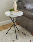 Melody - Round End Table - White