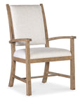 Vineyard Row - Post Back Upholstered Arm Chair Set of 2 - Beige