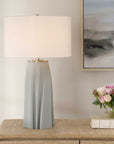 Cover Up - Sculpted Table Lamp - Blue / Silver
