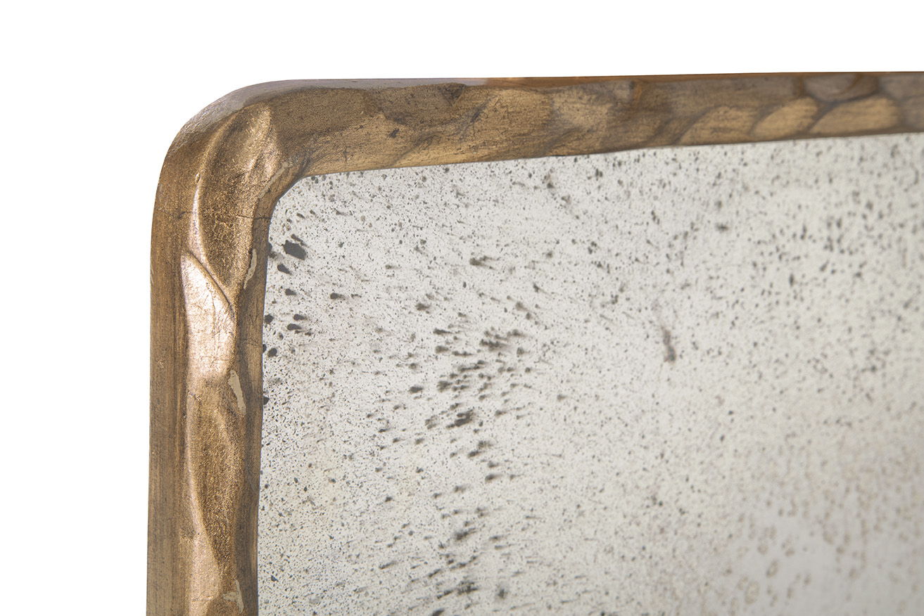 Hammered Edge Mirror - Gold