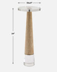 Niari - Travertine Drink Table - Light Brown