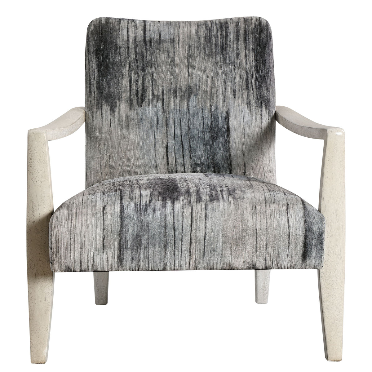 Watercolor - Chenille Accent Chair - Gray