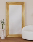 Queenie - Floor Mirror - Brass