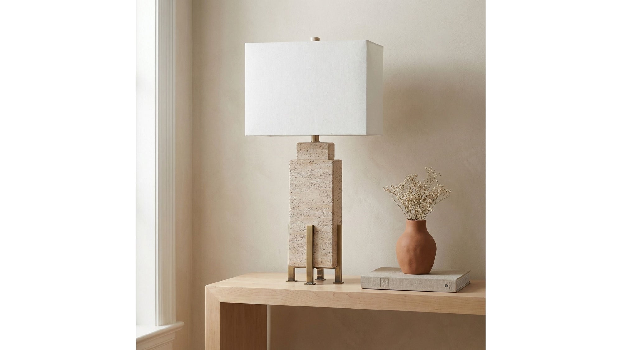 Iris - Table Lamp - Beige