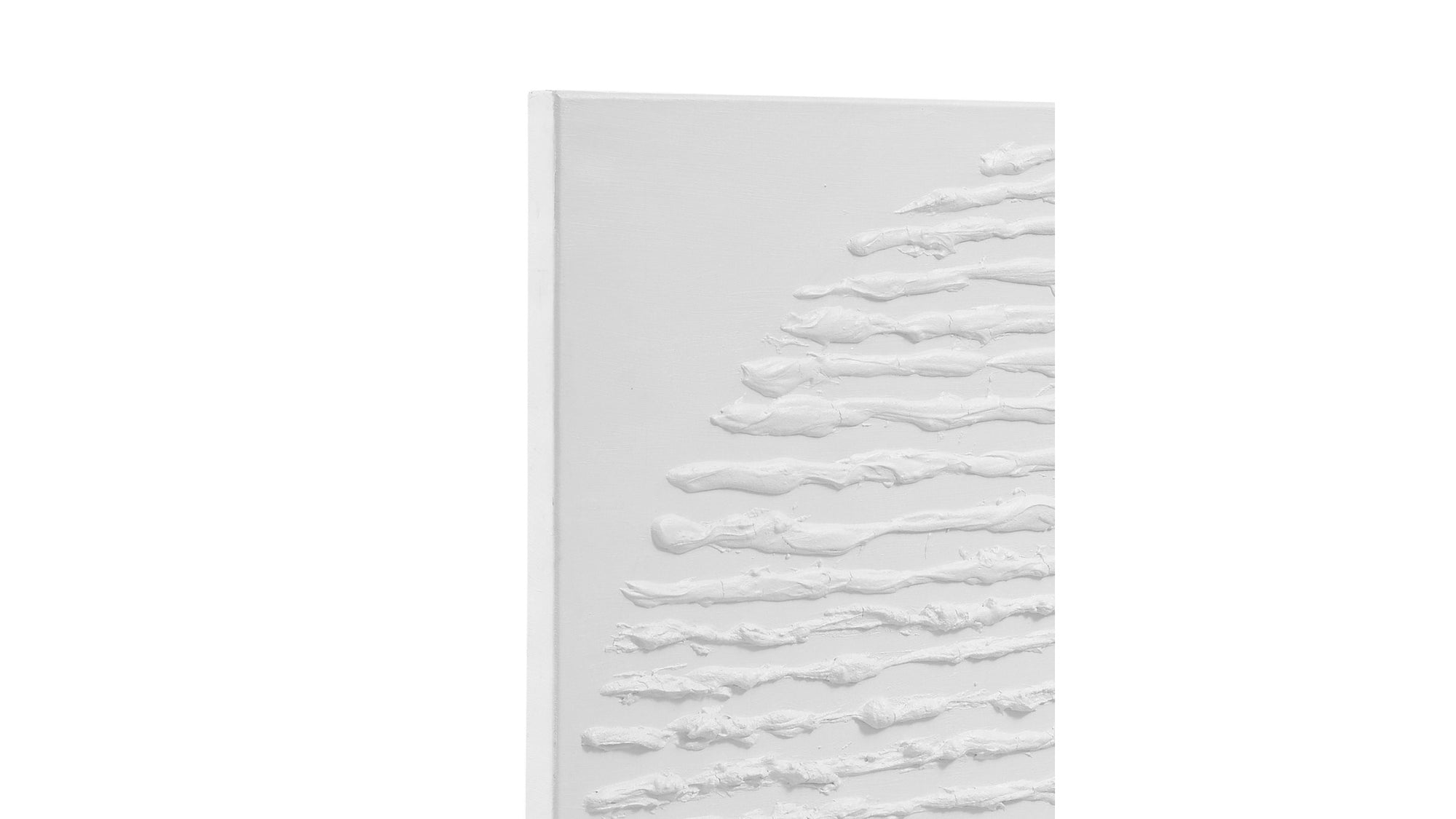 Textured Circle Canvas Art - White