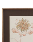 Sketchbook Blooms Delicate Framed Print - Peach / Black / Brown