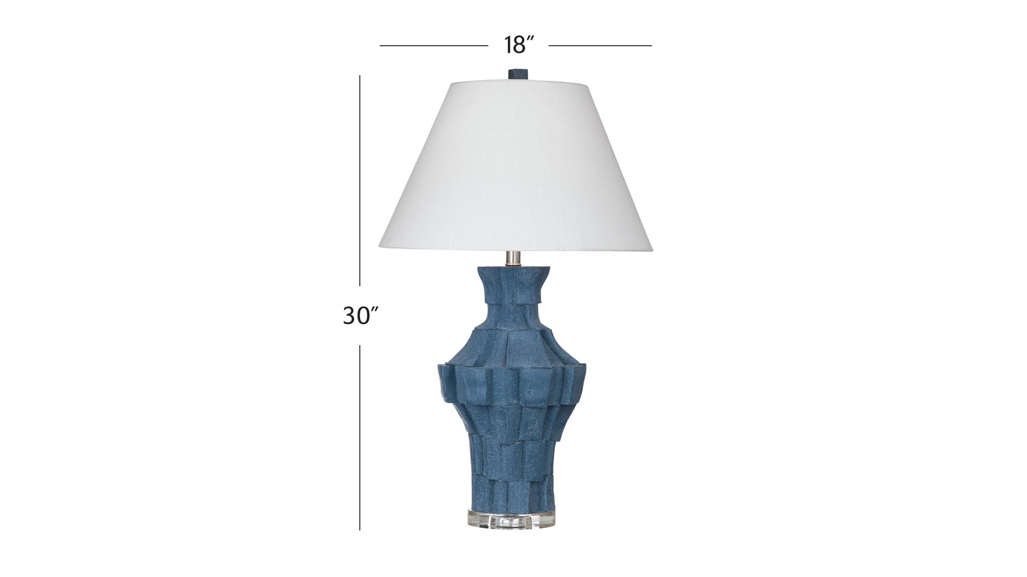 Kenora - Table Lamp - Dark Blue / White