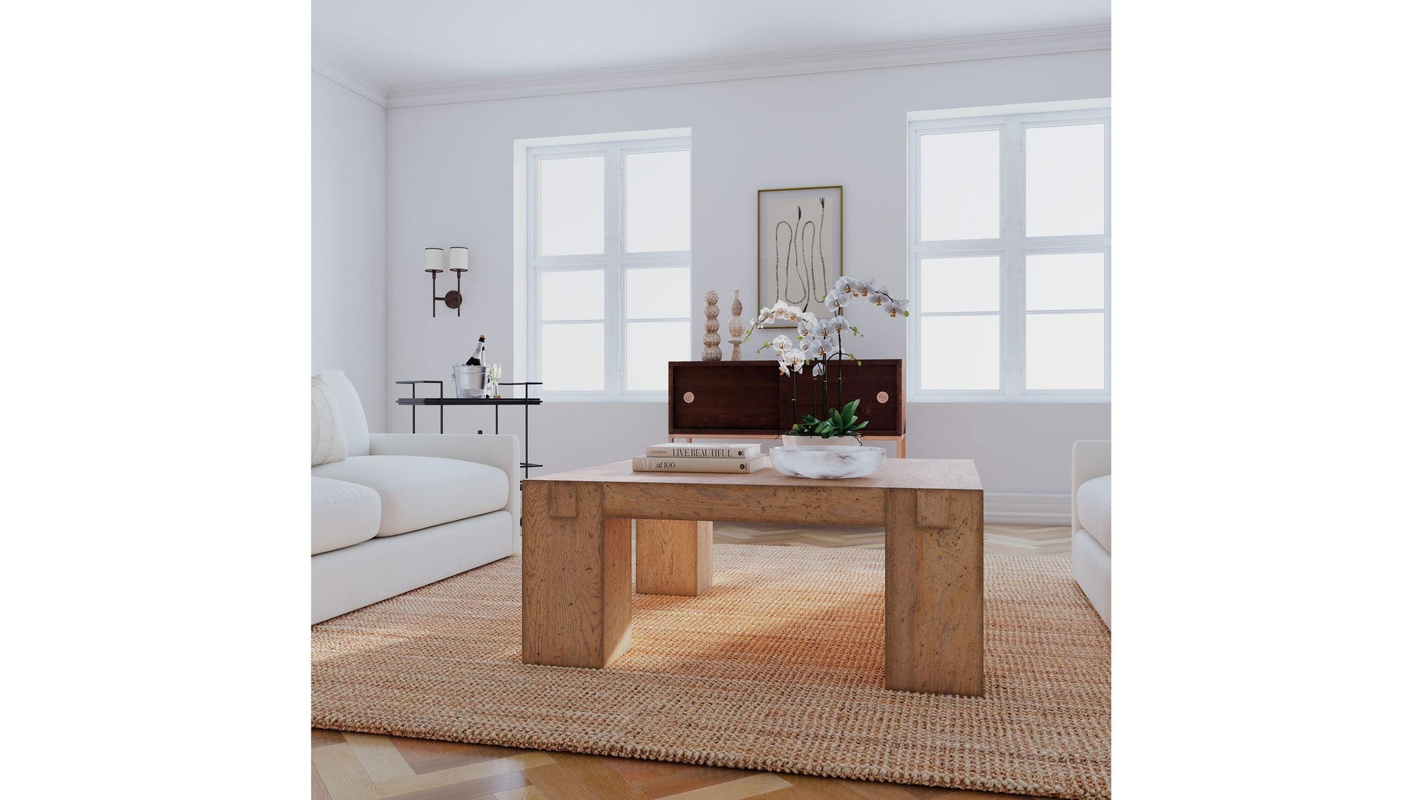 Commerce And Market - Square Cocktail Table - Light Brown