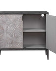 Laurentia - 2 Door Accent Cabinet - Black & Silver
