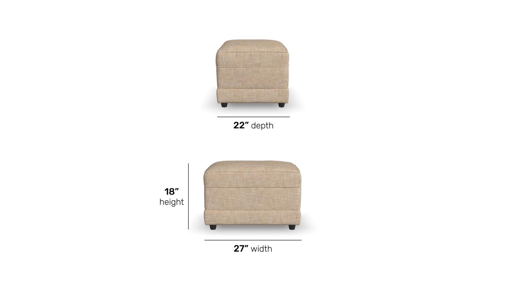 Aggie - Fabric Ottoman