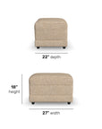 Aggie - Fabric Ottoman