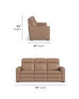 Dutch - Power Reclining Sofa With Console, Power Headrest, & Lumbar