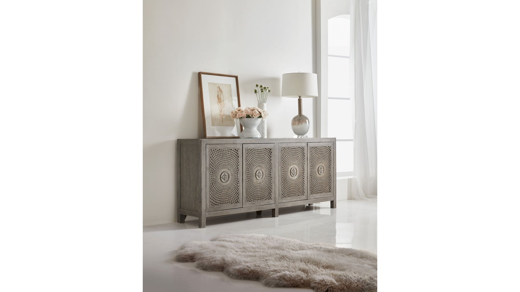 Melange - Emmett Entertainment Console - Dark Gray
