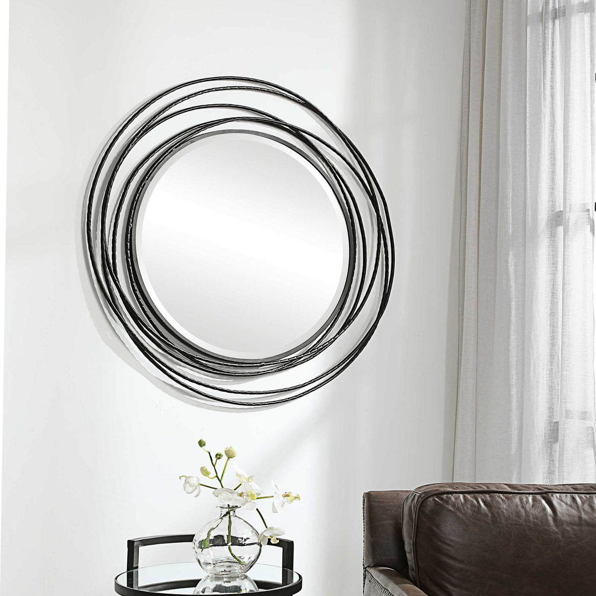 Whirlwind - Round Mirror