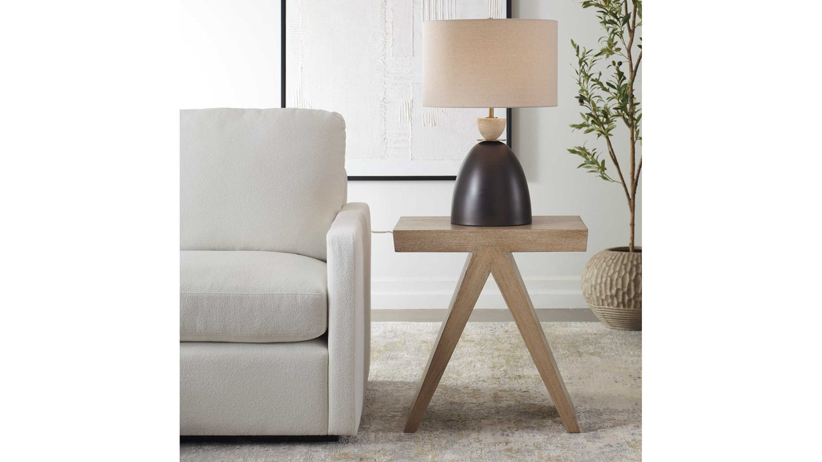 Pruitt - Modern Accent Table - Woodtone
