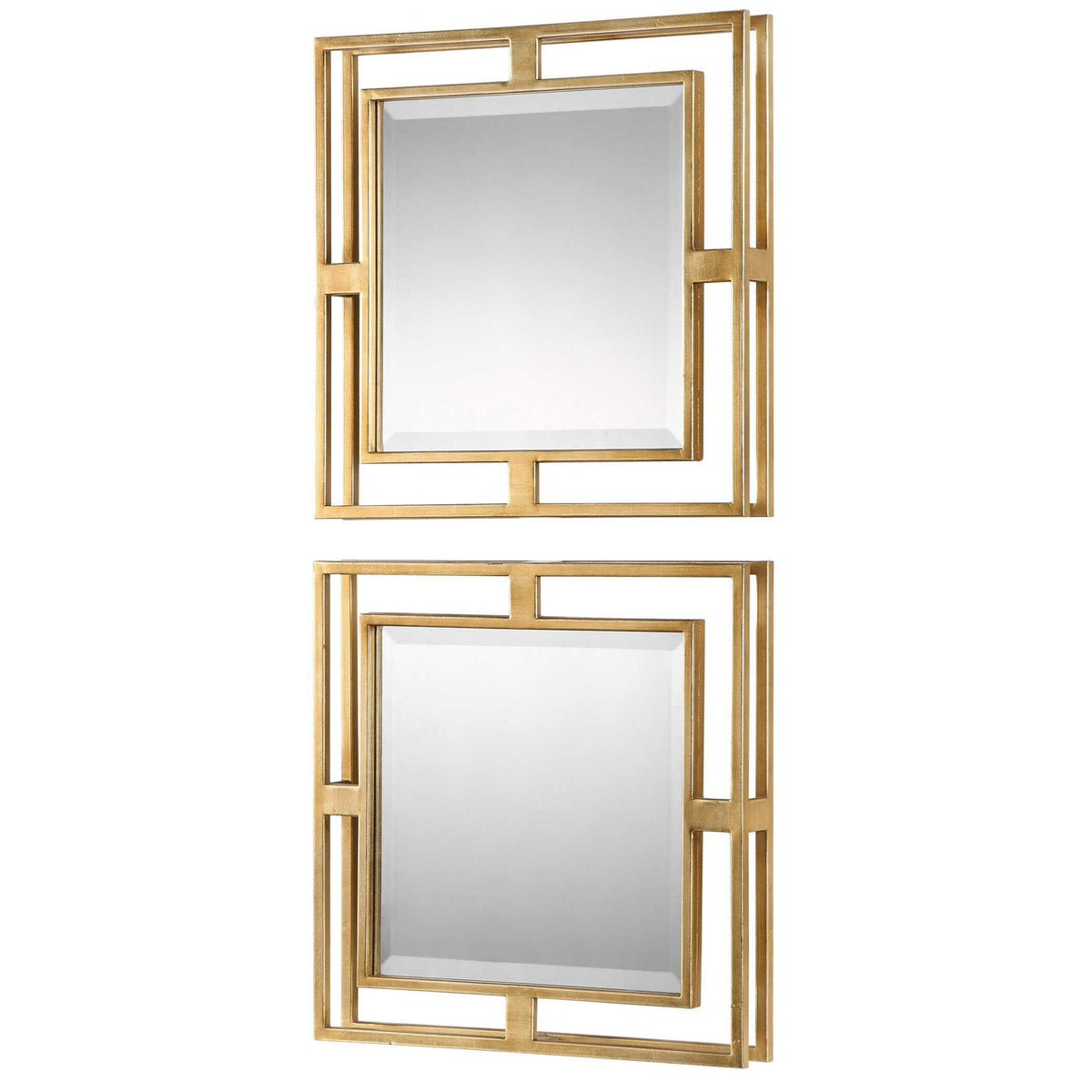 Allick - Square Mirrors Set of 2 - Gold