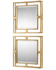 Allick - Square Mirrors Set of 2 - Gold