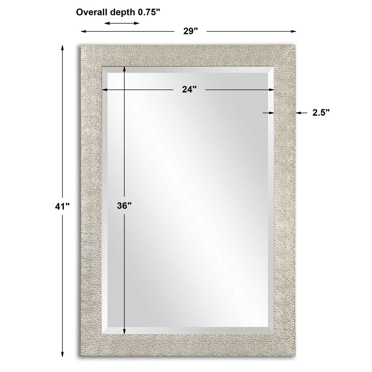 Porcius - Antiqued Mirror - Silver