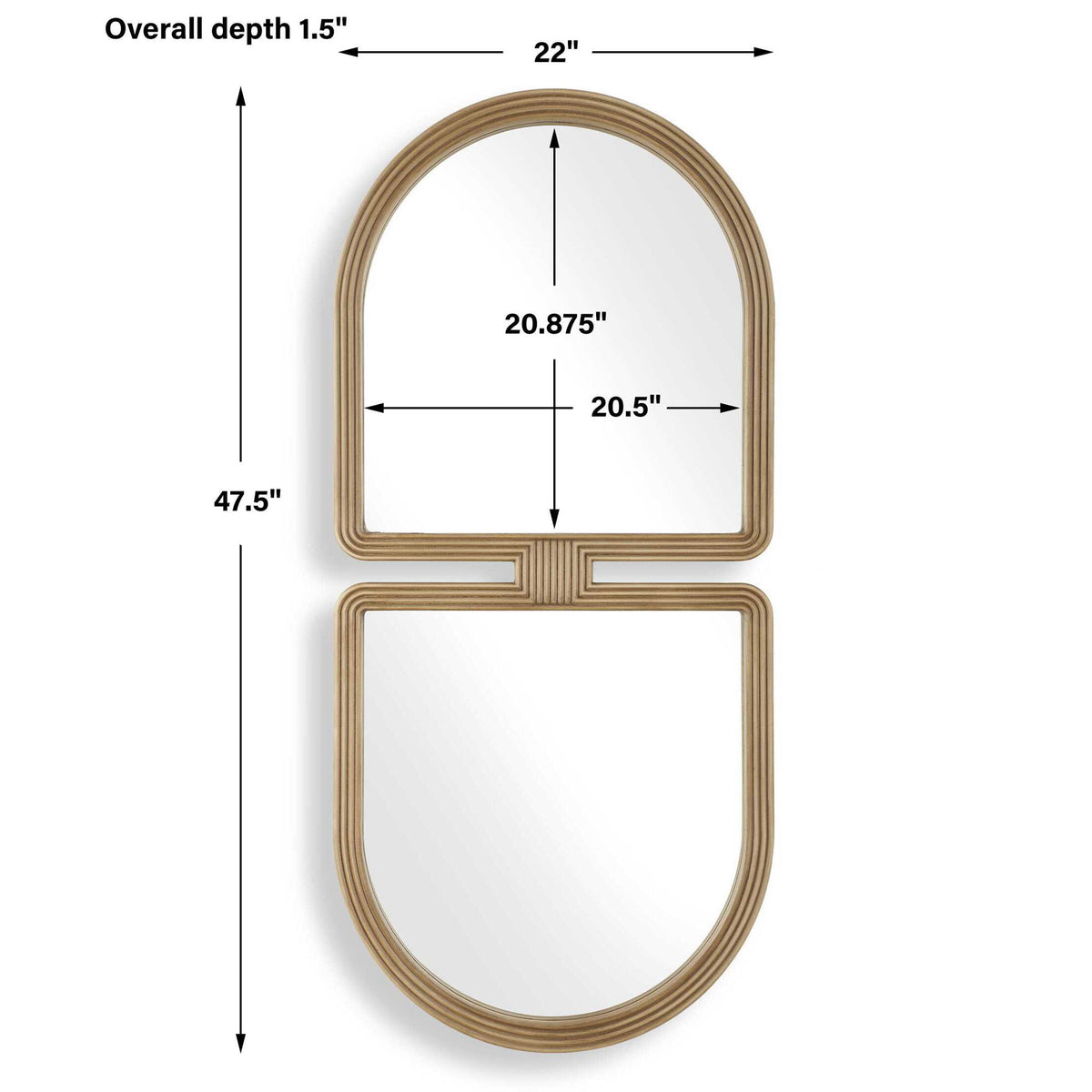 Jacques - Art Deco Mirror - Gold