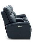 View - Power Reclining Loveseat With Console, Power Headrest & Lumbar