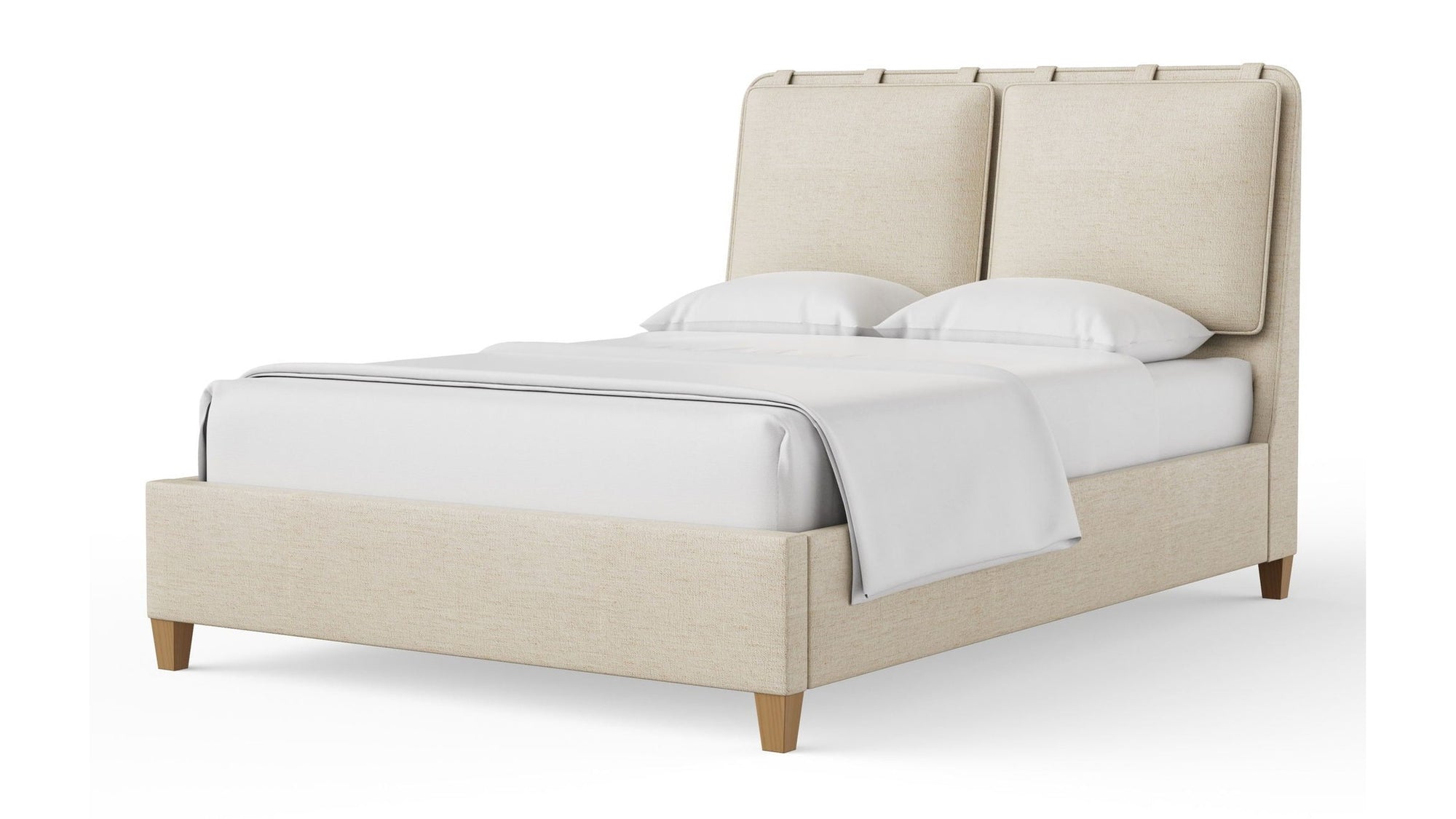 Pure Maple - Upholstered Bed - Natural Maple Legs