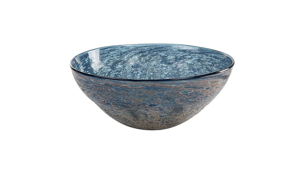 Genovesa - Aqua Glass Bowl - Blue