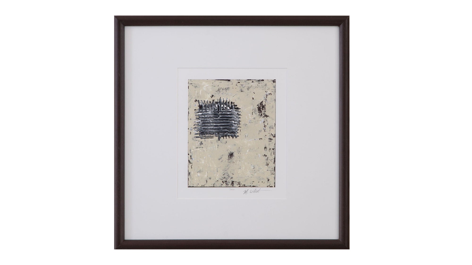 Dual Dichotomy IV Framed Print - Beige / White