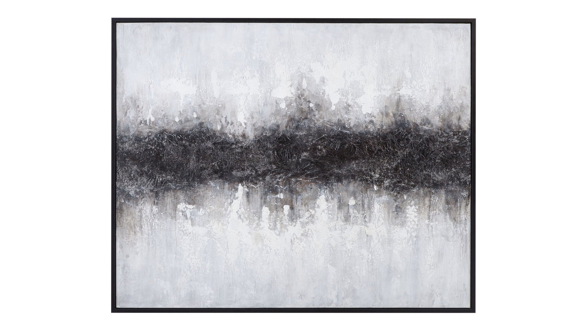 Divided Framed Canvas - Gray / Black
