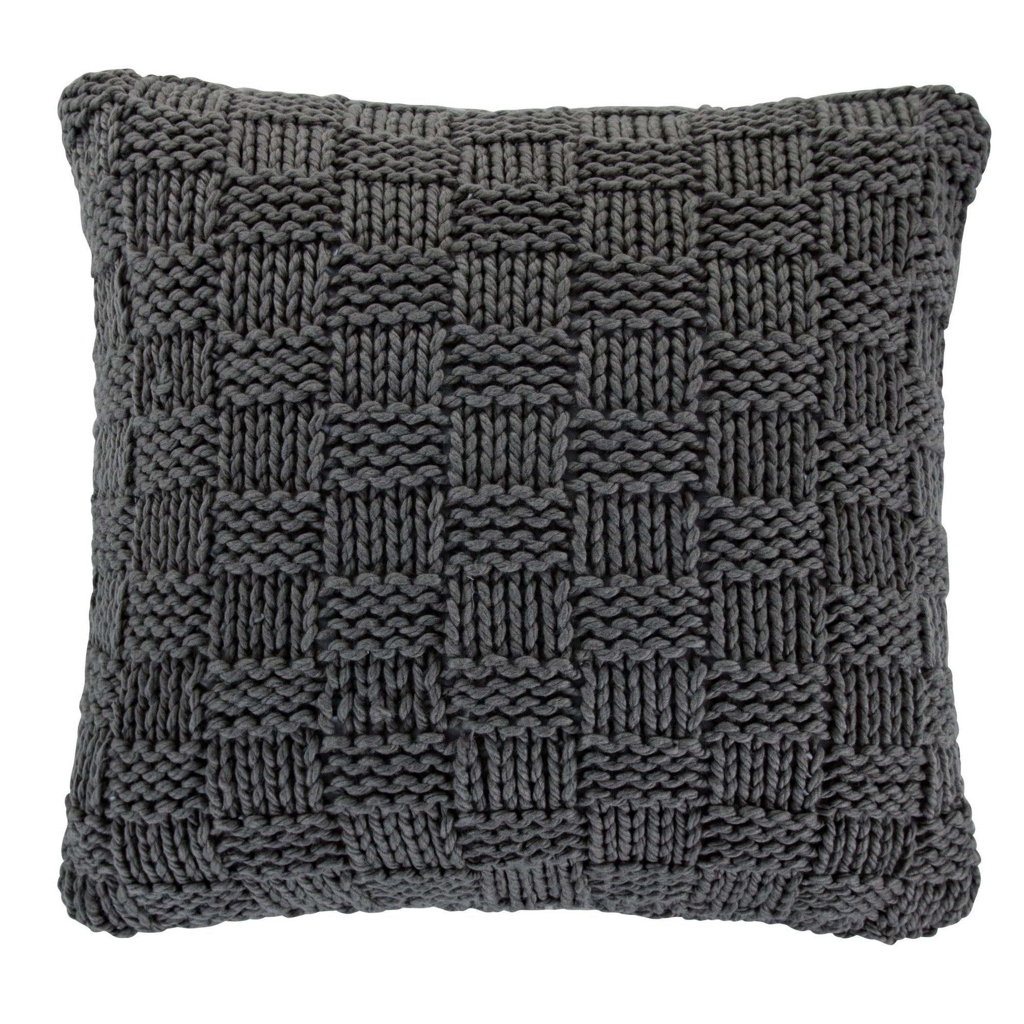 Chess Knit - Euro Pillow - Slate