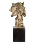 Chiseled Horse Bust - Sculpture - Bronze