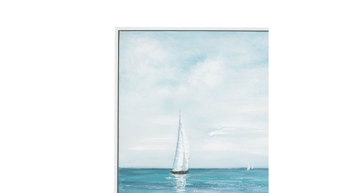 Drifting Framed Canvas - Blue