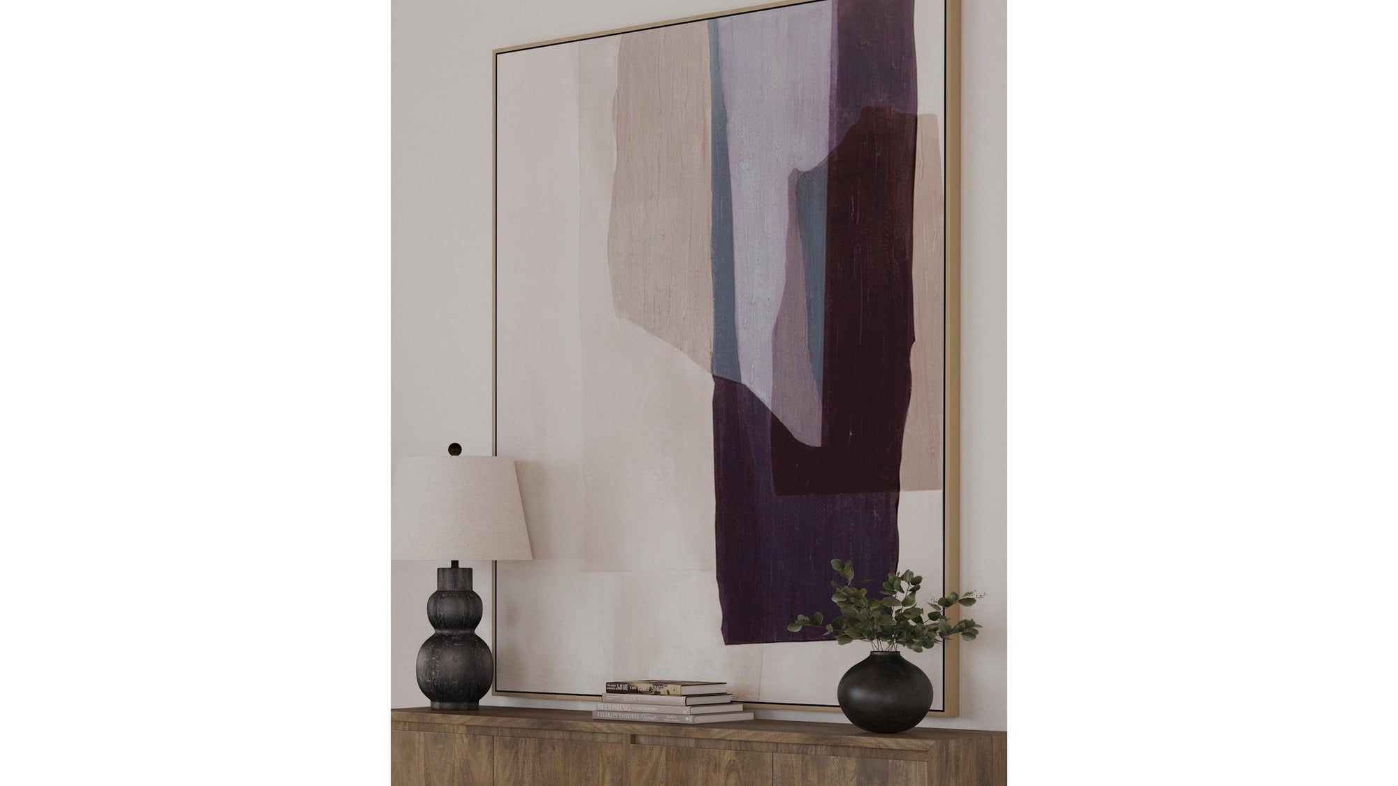 Salone Canvas Art - Beige / Blue